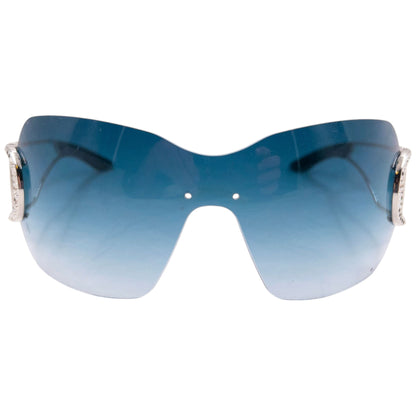 Vintage 2000s Dior Swarovski DIORLY 1 randloze zonnebril