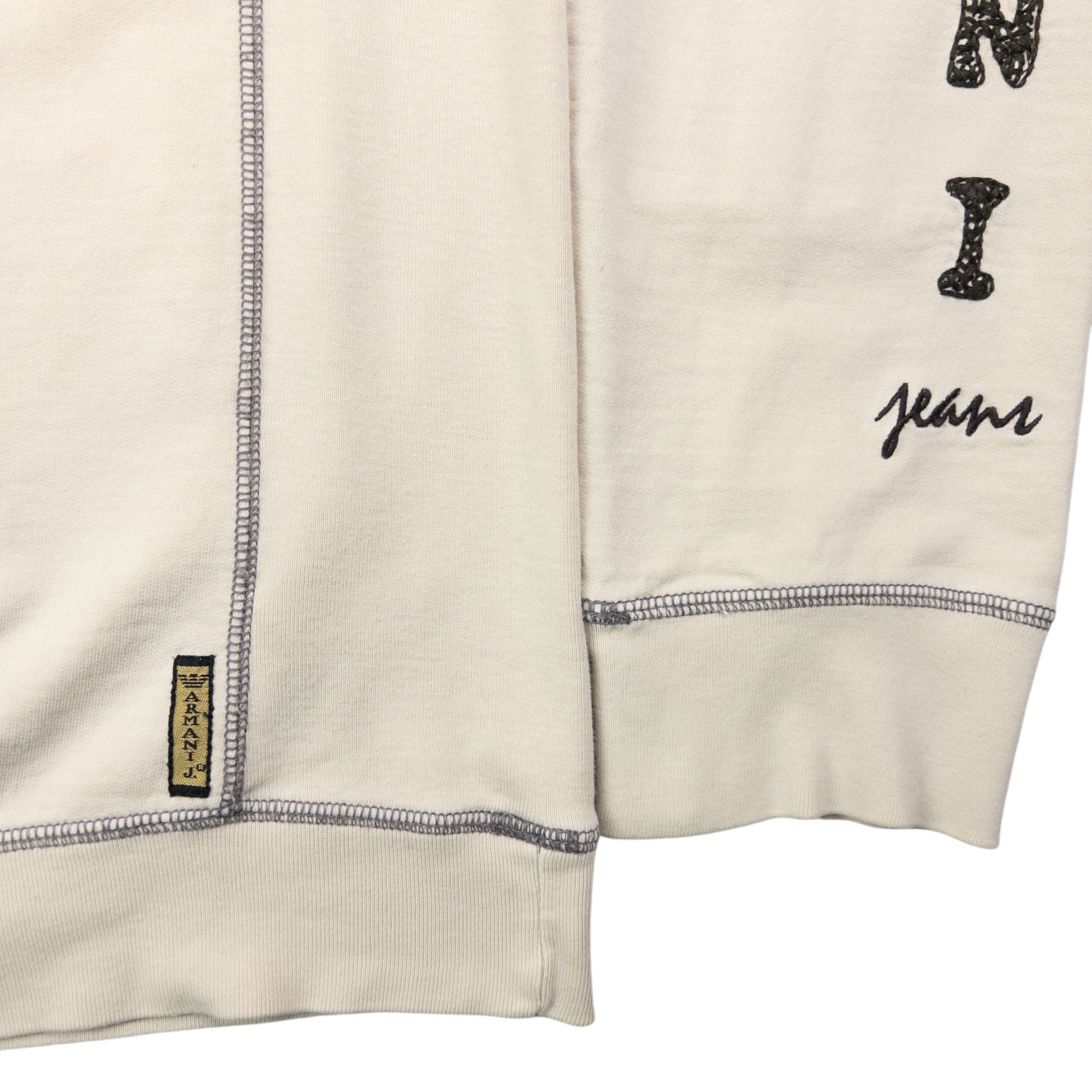 Vintage Armani Jeans Embroidered Jumper Size XL