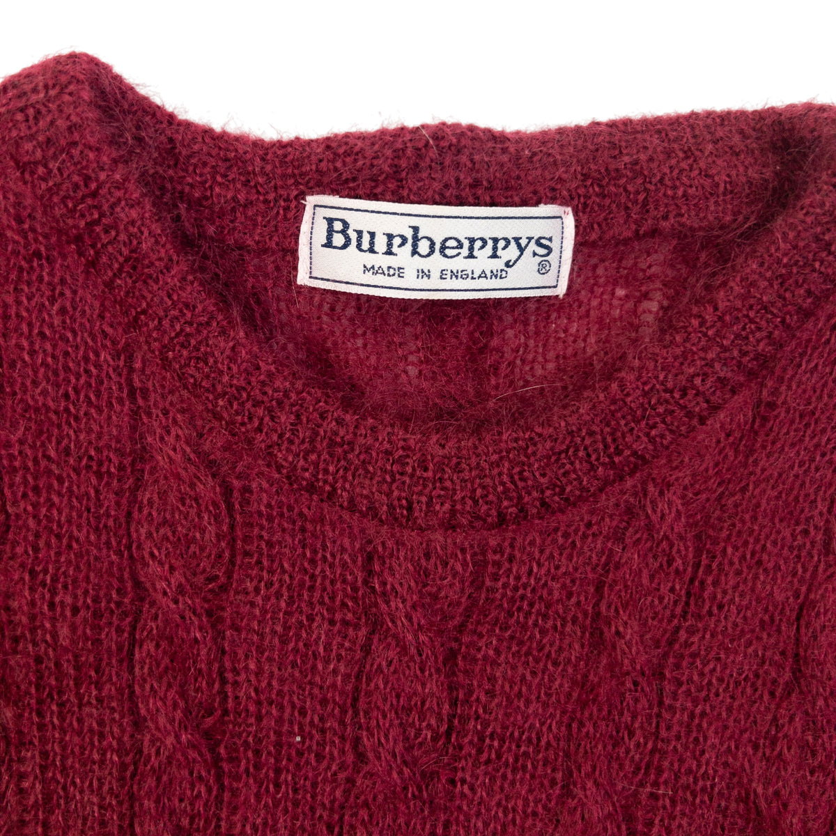 Vintage 90s Burberry Mohair Knit Jumper Size S