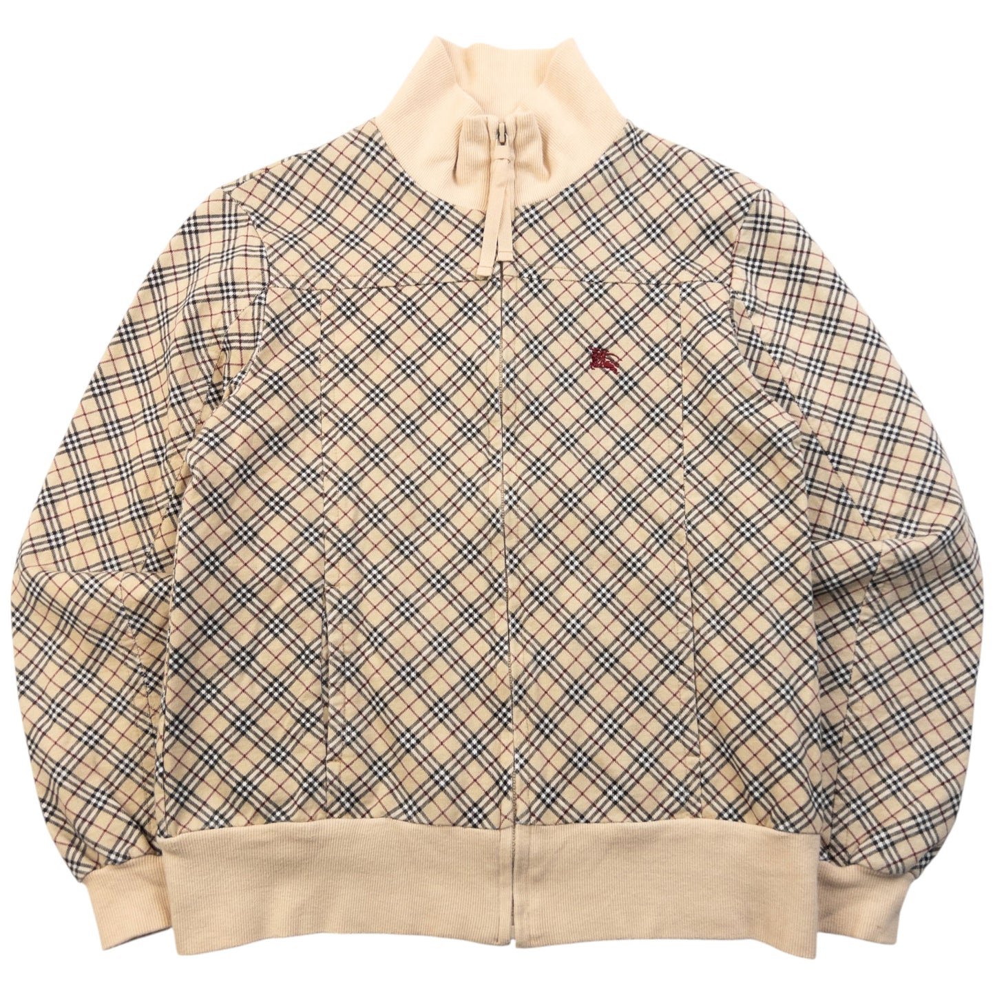 Vintage 2000s Burberry Blue Label Nova Check Zip Up Sweatshirt Womens Size S