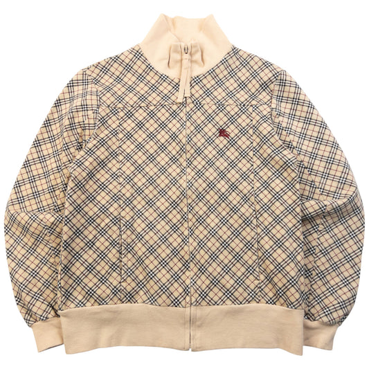 Vintage 2000s Burberry Blue Label Nova Check Zip Up Sweatshirt Womens Size S