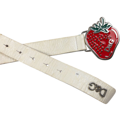 Vintage Dolce & Gabbana Strawberry Buckle Belt Size W36