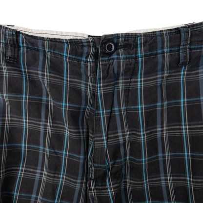 Vintage Stussy Checked Cargo Shorts Size W35