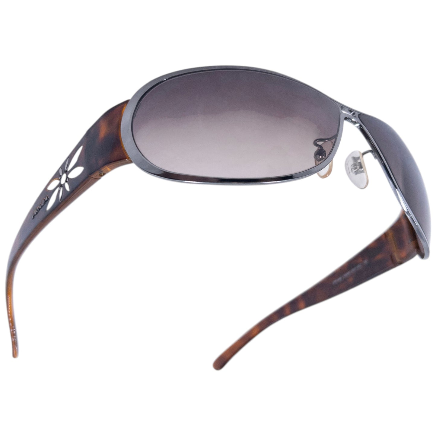 Vintage 2000s Prada Tortoise Shell Flower Sunglasses