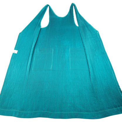 Vintage 90s Issey Miyake Pleated Longline Vest Dress Womens Size L