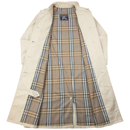 Vintage 90s Burberry Nova Check Lined Trench Jacket Size M