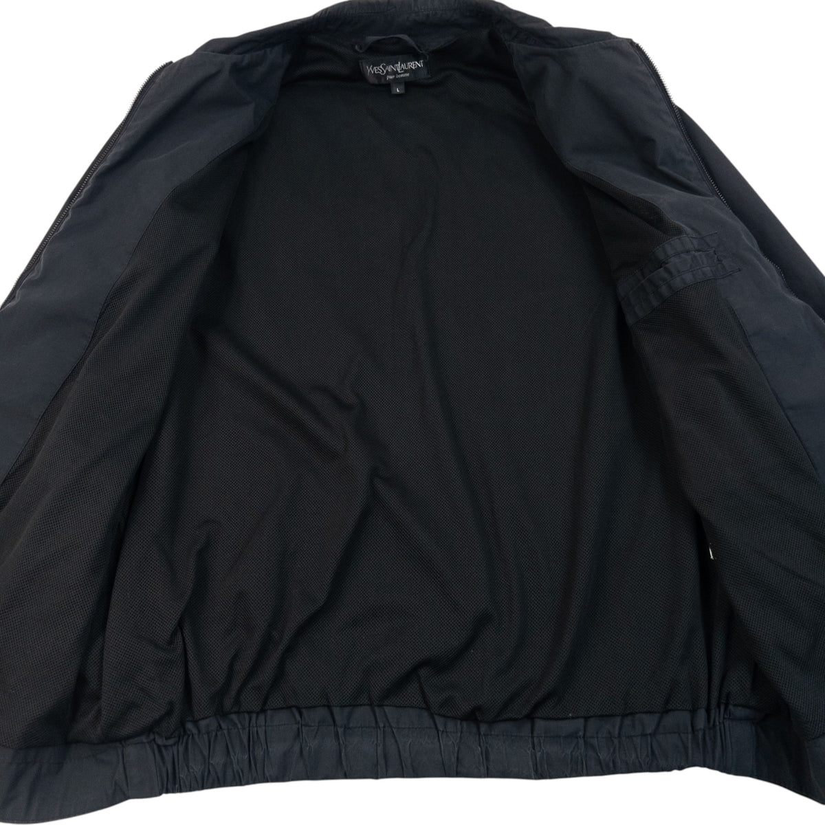 Vintage 2000s YSL Yves Saint Laurent Zip Up Jacket in black, photo 4