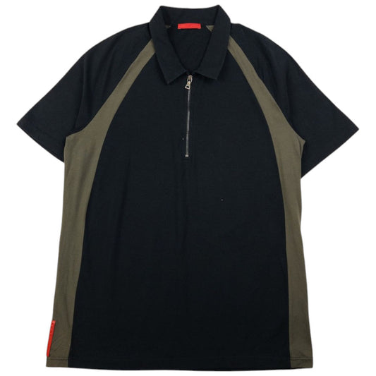 Vintage Prada Sport Q Zip Polo Shirt Size L