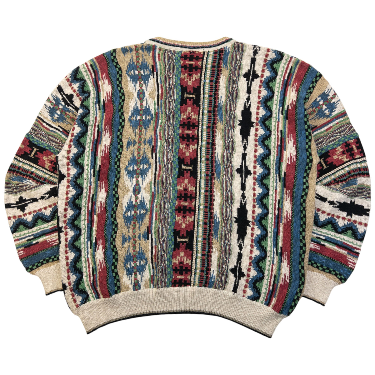 Vintage Pattern Knit Jumper Size XL