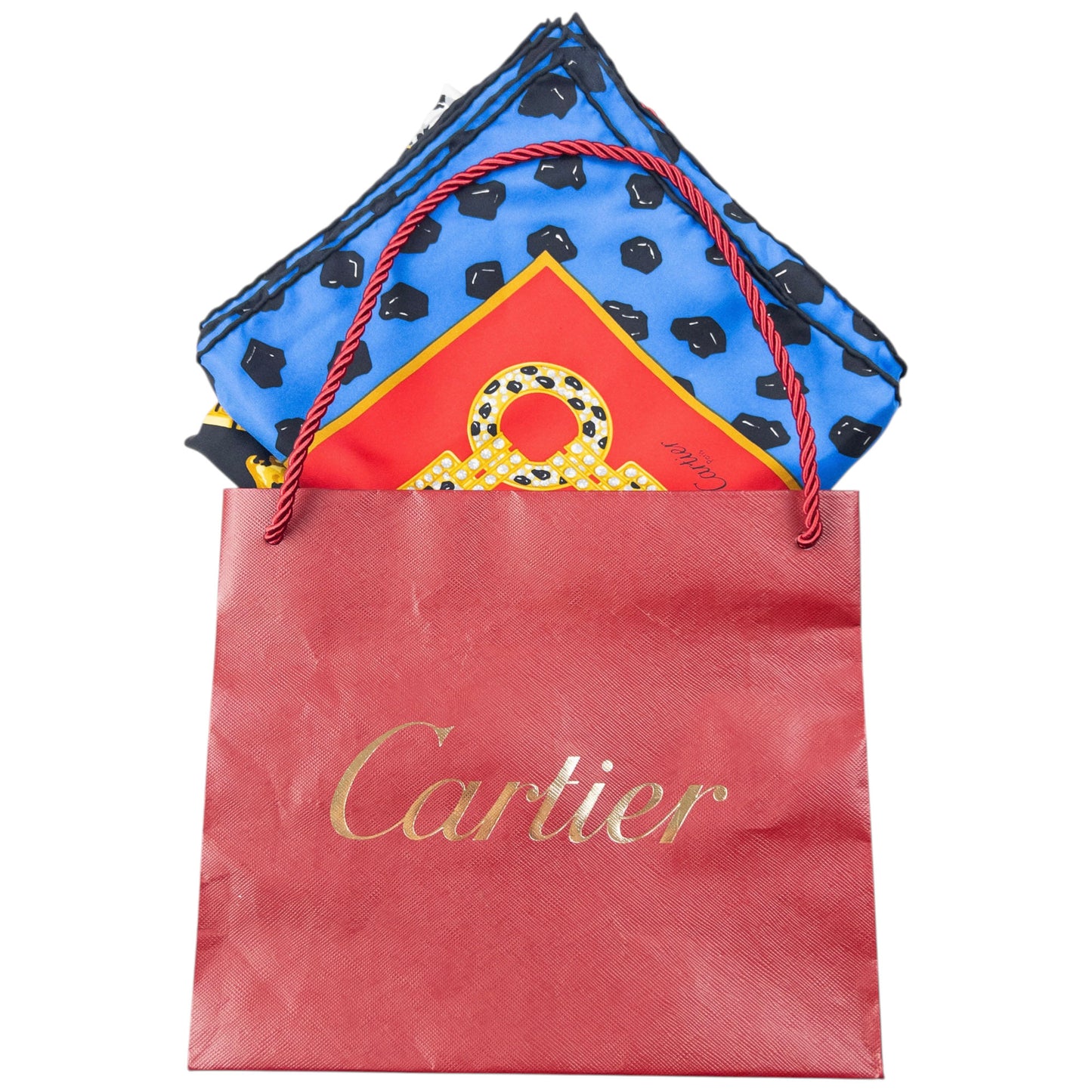 Vintage 90s Cartier Panther Print Silk Scarf
