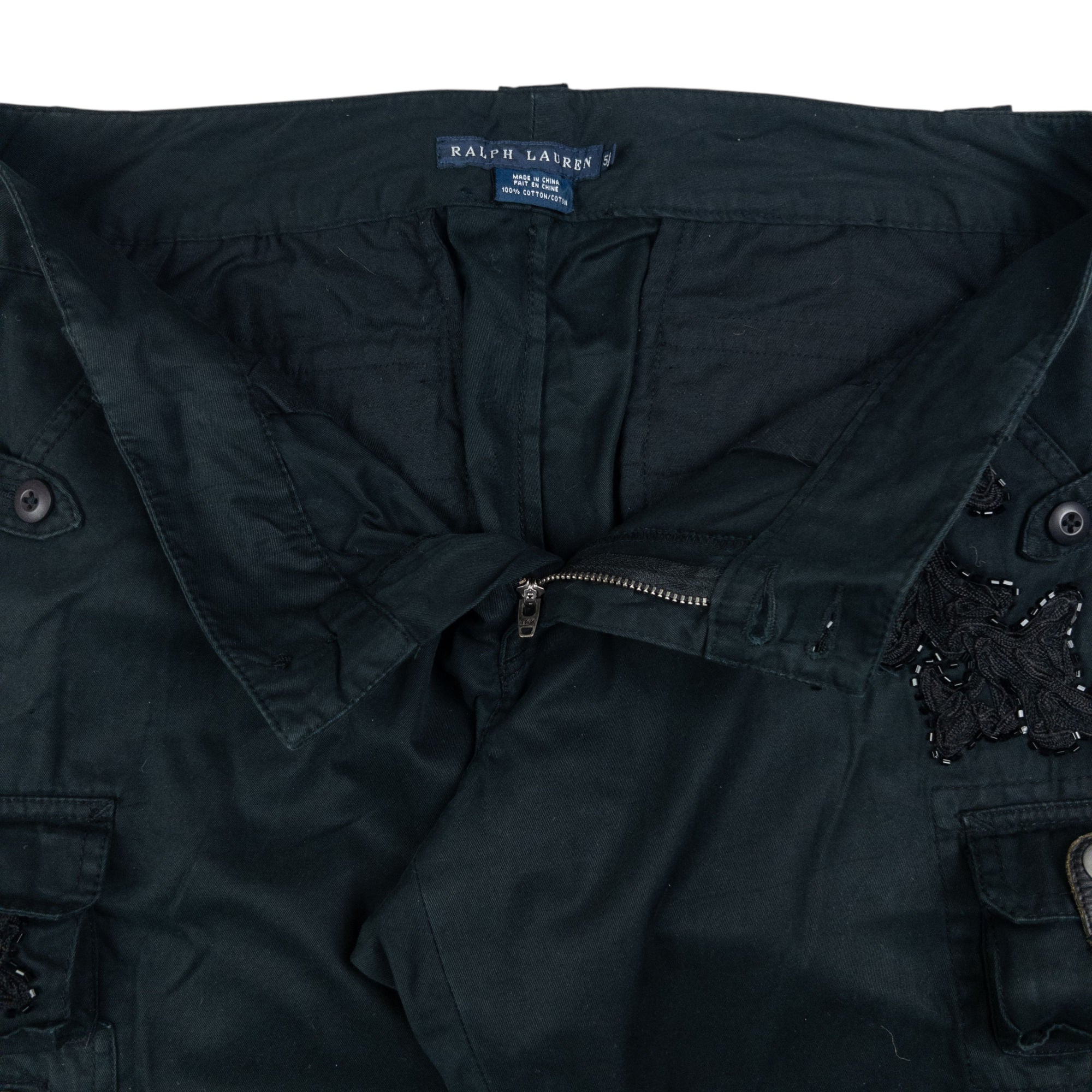 Vintage Ralph Lauren Beaded Cargo Trousers Womens Size W34