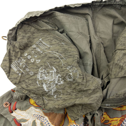 Vintage 2000s Maharishi Embroidered Dragon Roll Up Trousers Size S