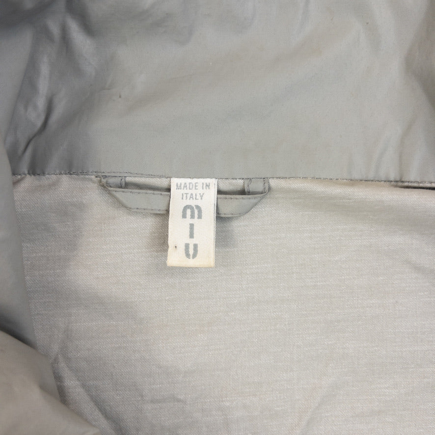 Vintage 1999 Miu Miu Asymmetric Q Zip Jacket in grey, photo 4