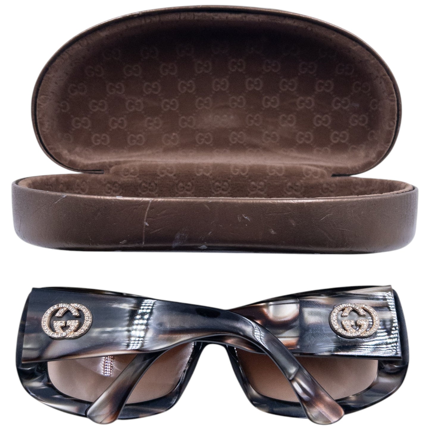 Vintage 2000s Gucci Diamonte Pattern Sunglasses