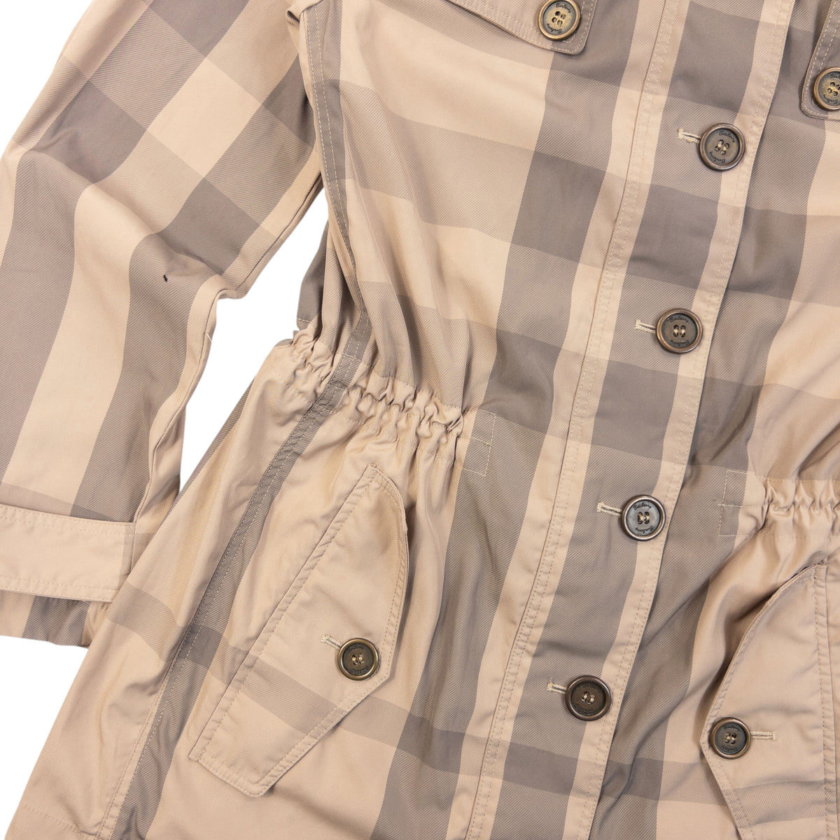Vintage Burberry Brit Nova Check Rain Jacket Womens Size S