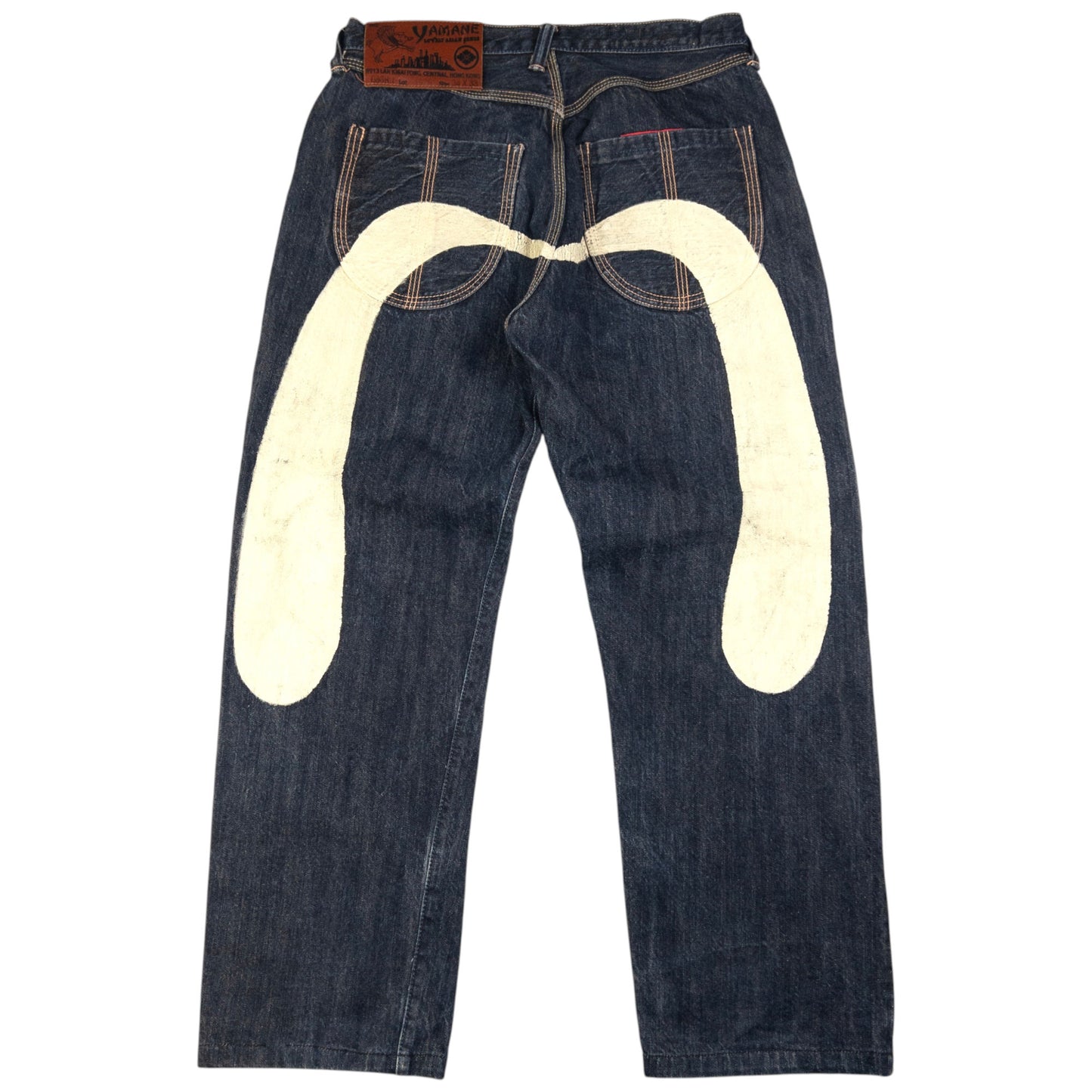 Vintage Yamane Painted Daicock Japanese Denim Jeans Size W32