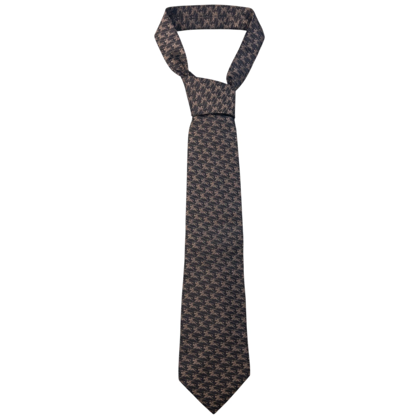Vintage 2000s Burberry Monogram Silk Tie