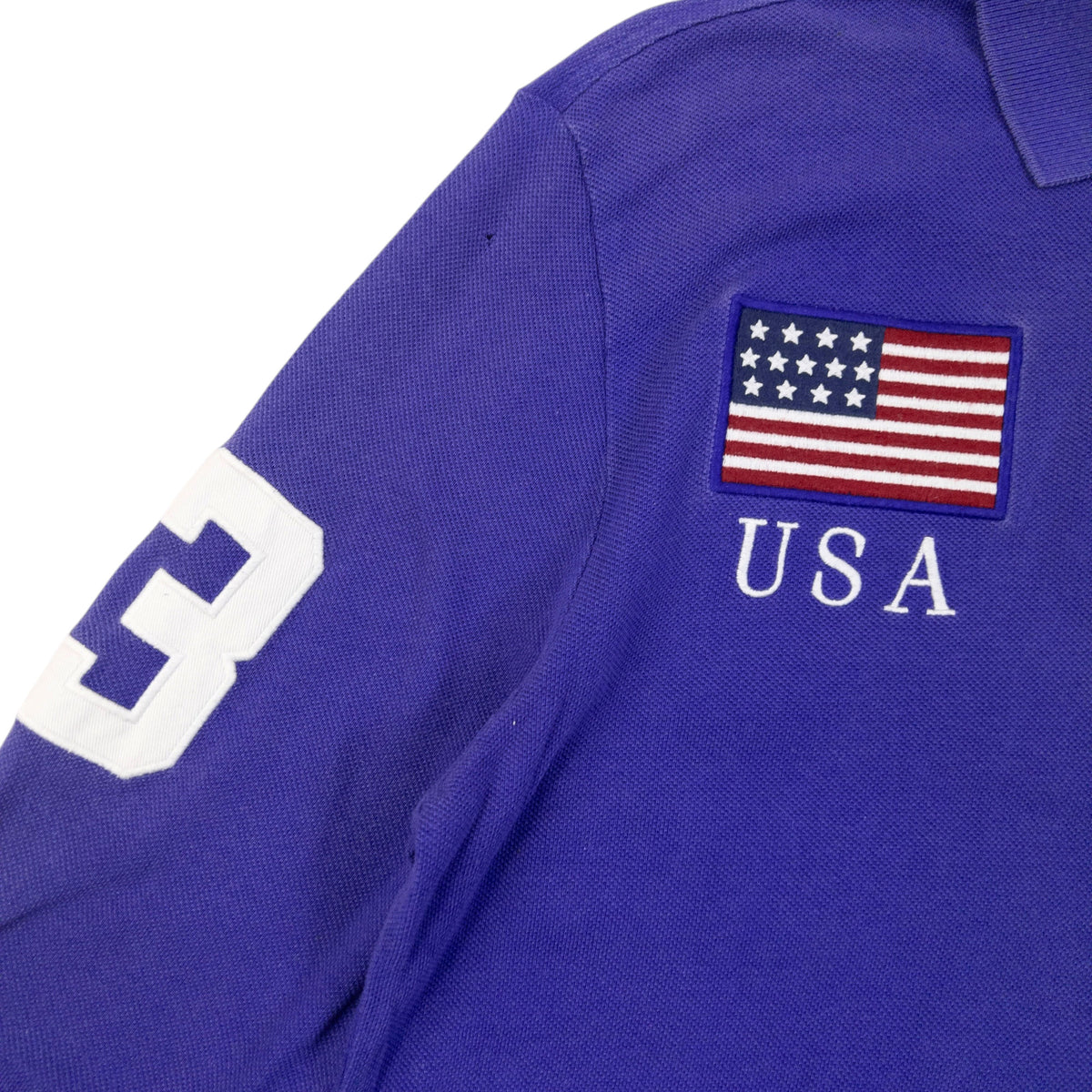 Vintage 2000s Polo Ralph Lauren USA Long Sleeve Polo Shirt Size XS