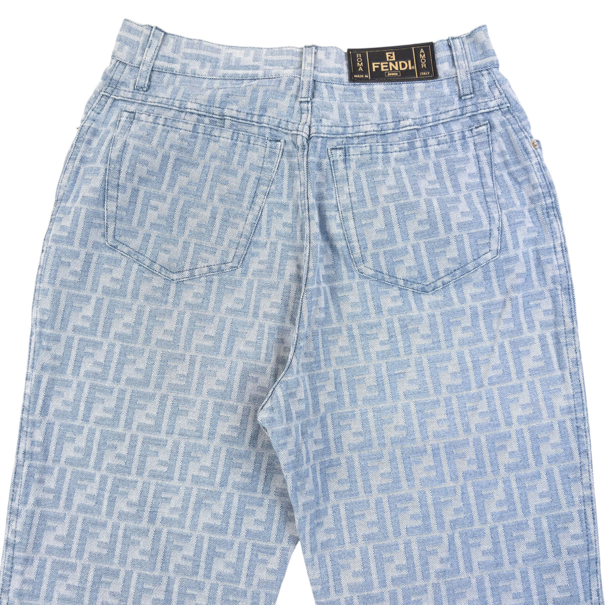 Vintage 2000s Fendi Monogram Denim Jeans Womens Size W27