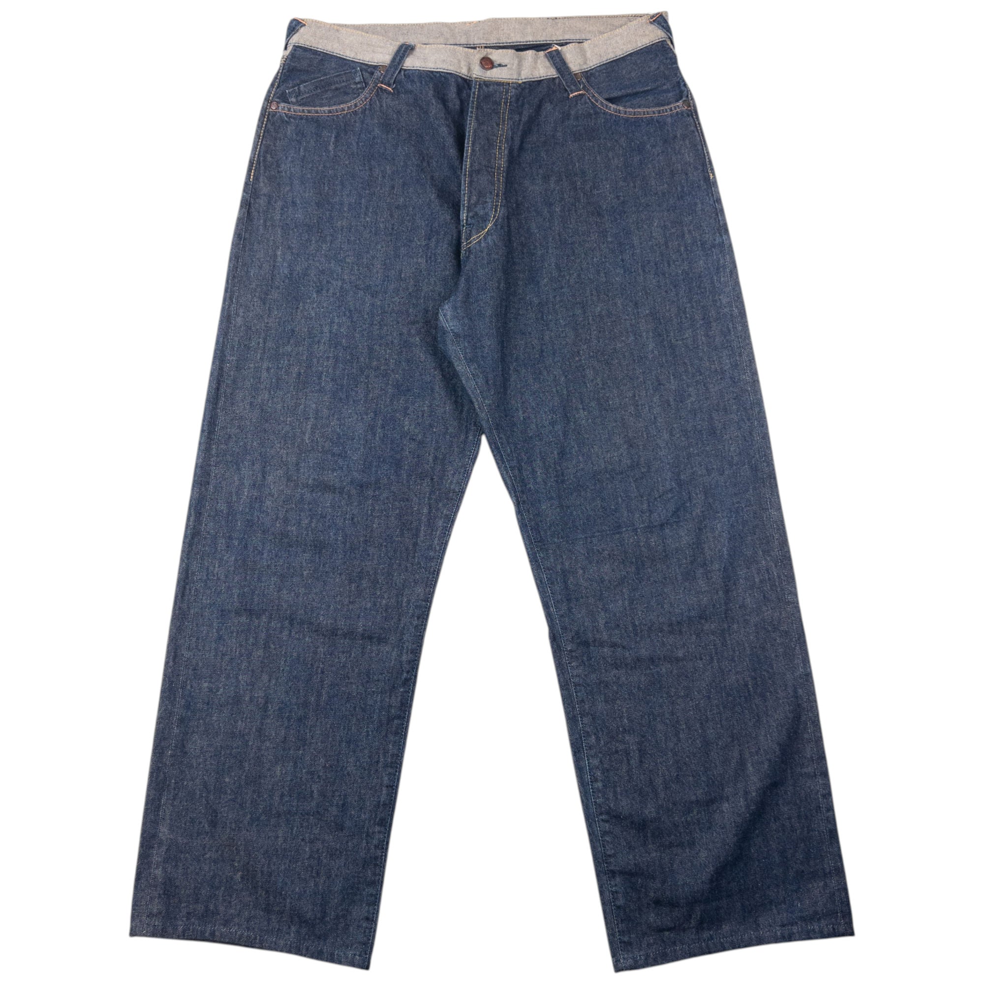 Vintage 90s Evisu Yamane Gull Text Japanese Denim Jeans Size W37