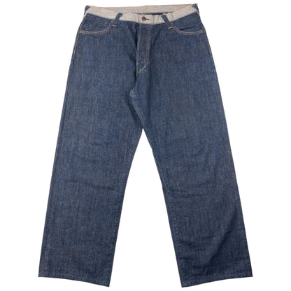 Vintage 90s Evisu Yamane Gull Text Japanese Denim Jeans Size W37