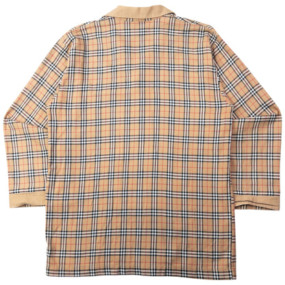 Vintage 90s Burberry Nova Check Long Sleeve Button Up Shirt Size M