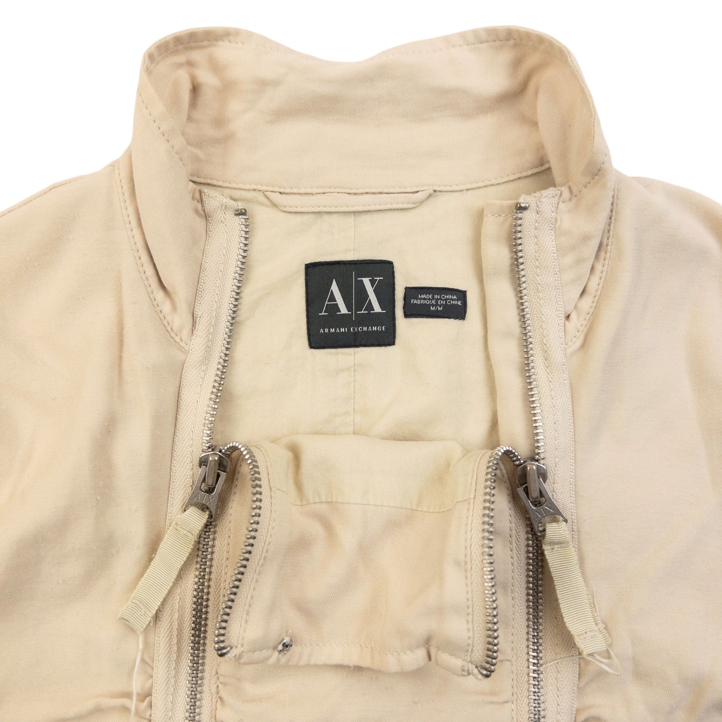 Vintage 2000s Armani Exchange Double Zip Ruched Jacket Womens Size M