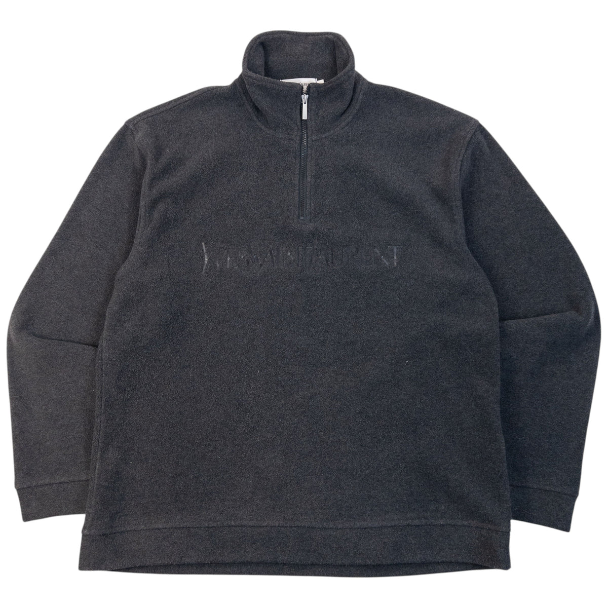 Vintage 2000s YSL Yves Saint Laurent Q Zip Fleece Sweatshirt Size L