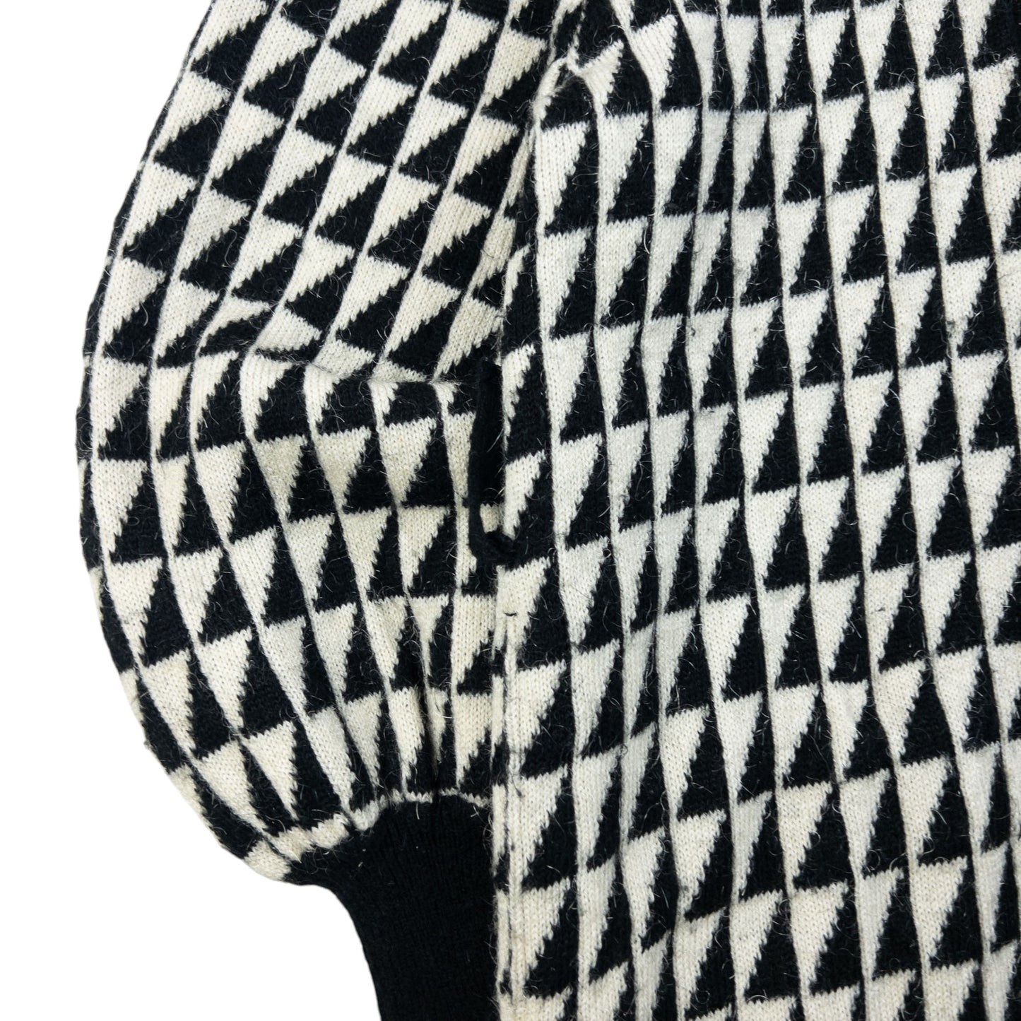 Vintage 80s YSL Yves Saint Laurent Geometric Wool Knit Jacket Size S
