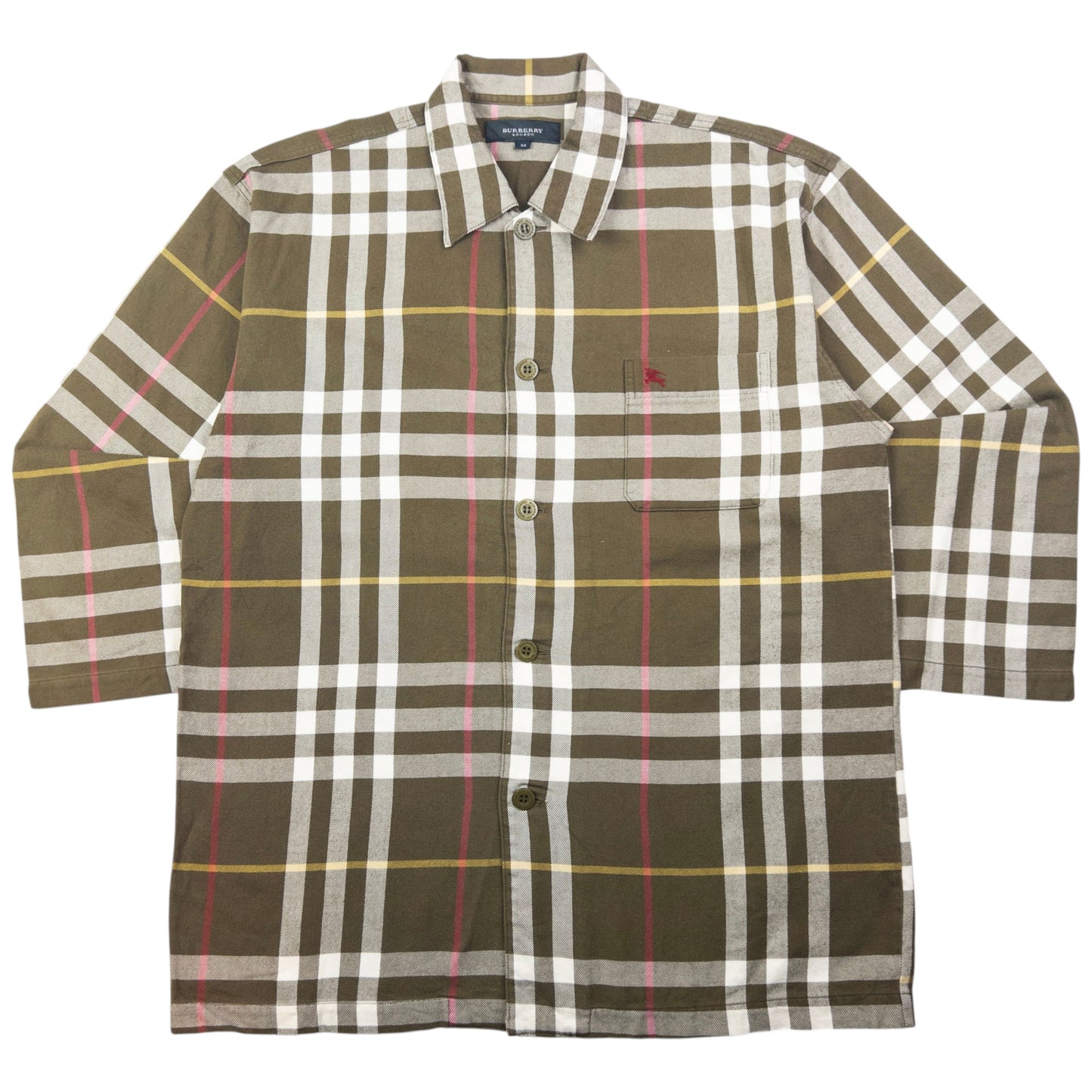 Vintage Burberry Nova Check Long Sleeve Button Up Shirt Size M