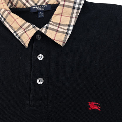 Vintage 2000s Burberry Nova Check Collar Polo Shirt Size M
