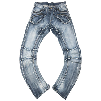 Vintage 2000s PPFM Curved Stacked Leg Denim Jeans Size W32