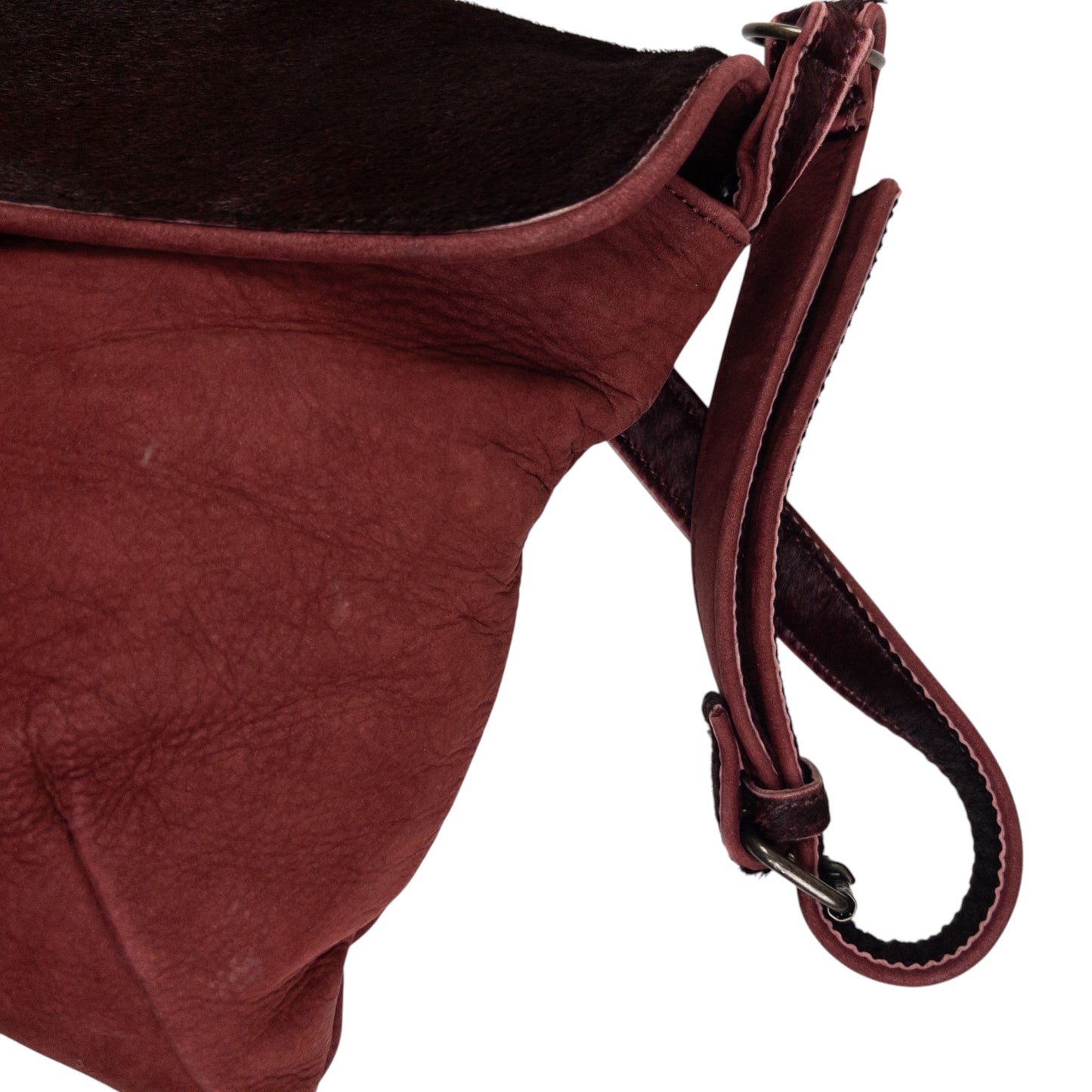 Vintage Yohji Yamamoto Asymmetric Suede Crossbody Bag