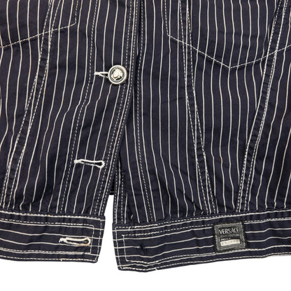 Vintage 2000s Versace Jeans Couture Striped Jacket Womens Size L