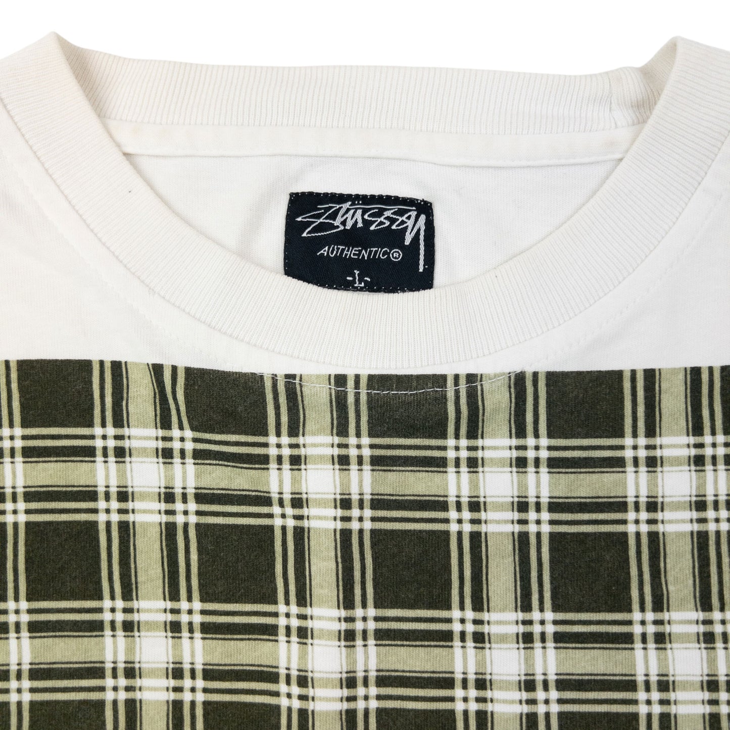 Vintage 2000s Stussy Checkered Long Sleeve T Shirt Size M