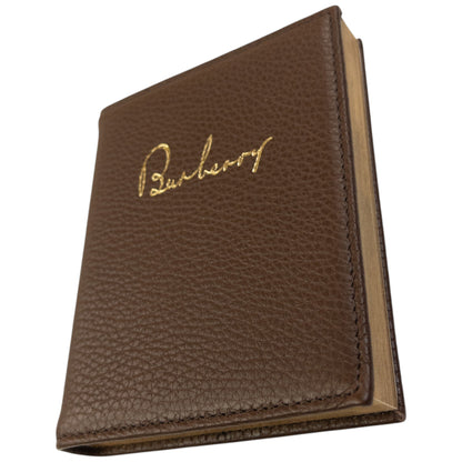 Vintage Burberry notitieboek met lederen omslag uit de jaren 2000
