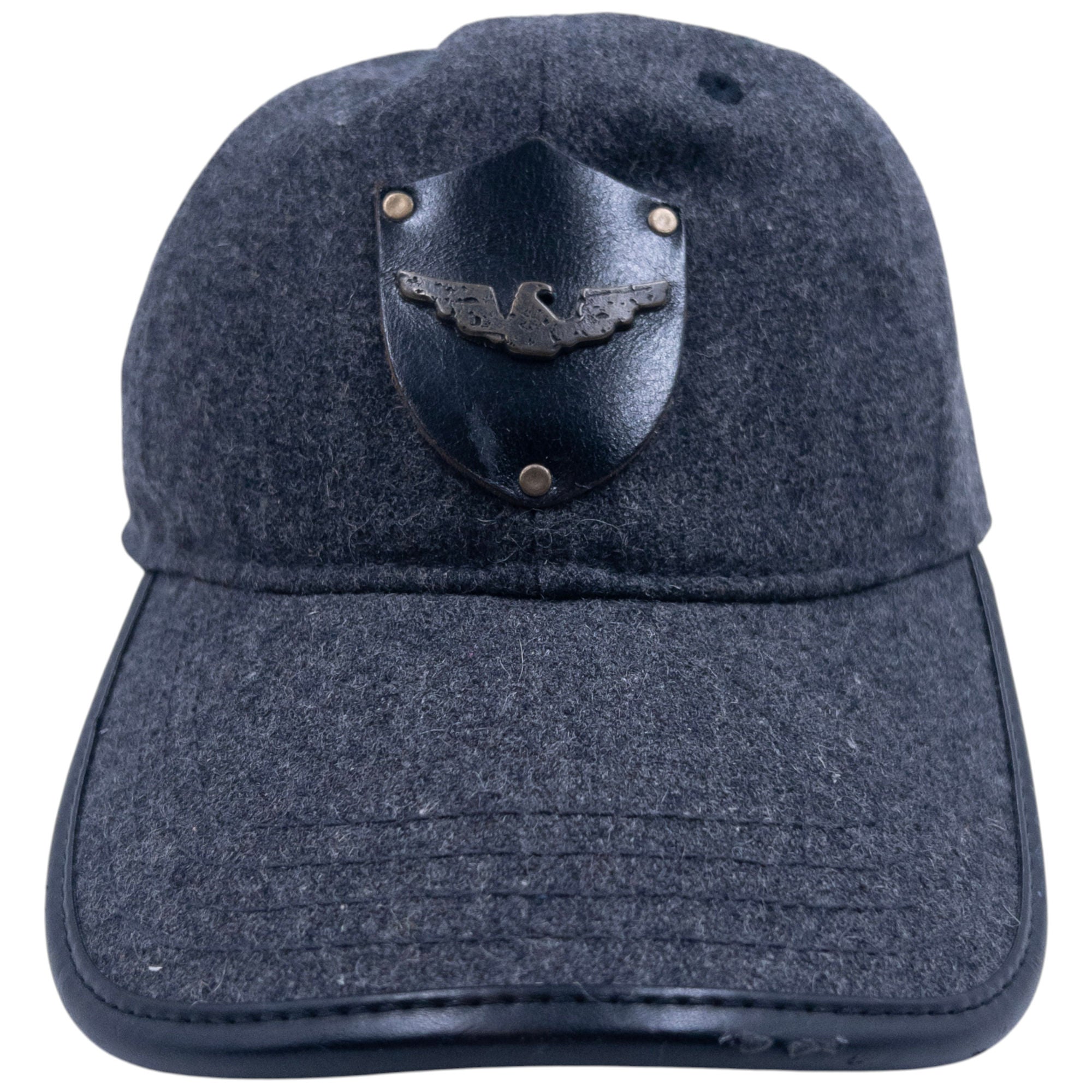Vintage Armani Jeans Leather Logo Hat