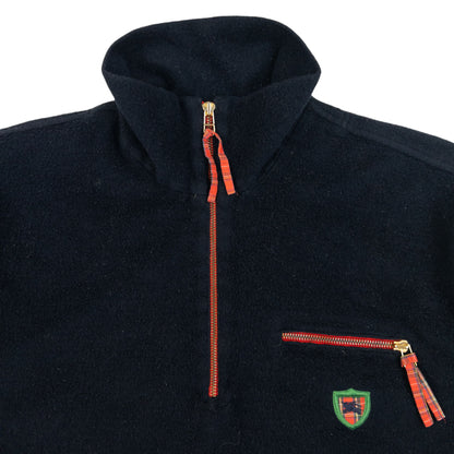Vintage 90s Burberry Q Zip Fleece Sweatshirt Size L
