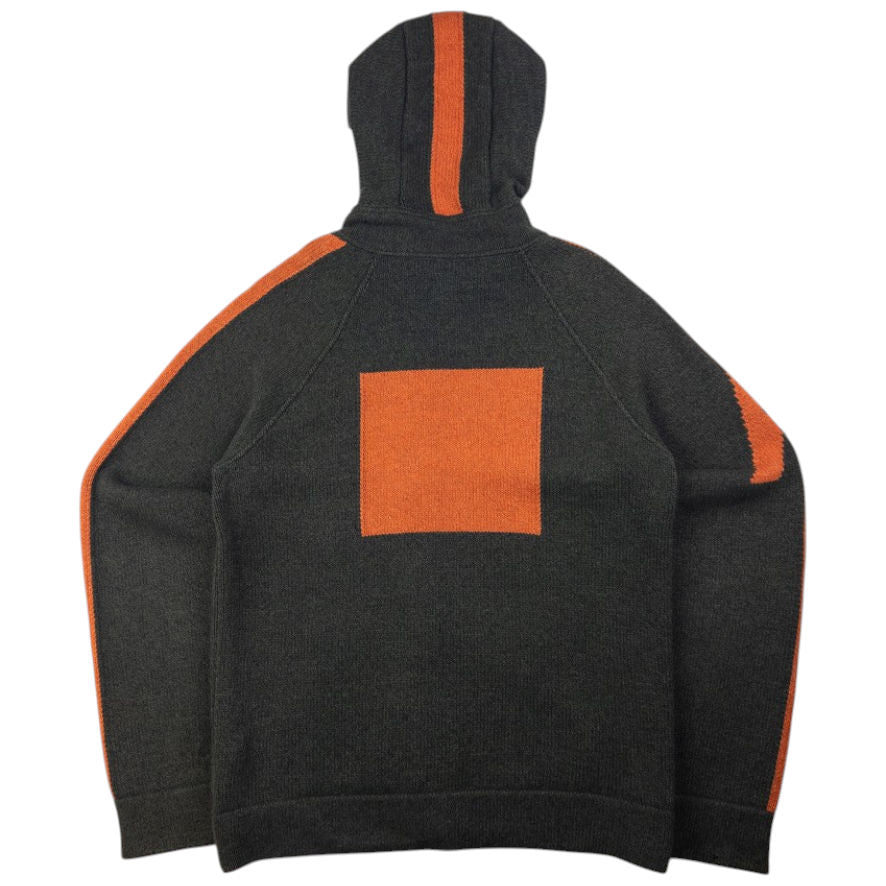 Vintage Armani Jeans Zip Up Knit Hoodie Size M