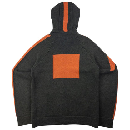 Vintage Armani Jeans Zip Up Knit Hoodie Size M