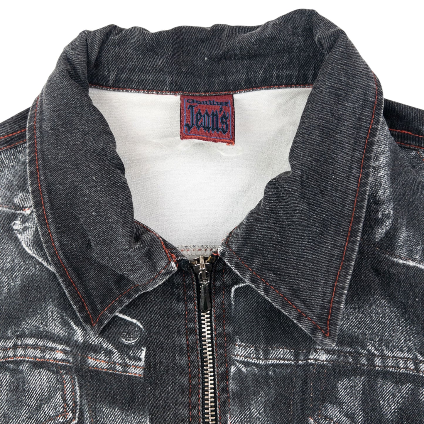 Vintage 1998 Jean Paul Gaultier Trompe-L’œil Denim Print Jacket Womens Size M