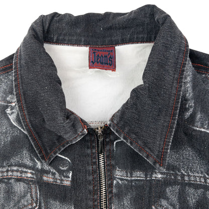 Vintage 1998 Jean Paul Gaultier Trompe-L’œil Denim Print Jacket Womens Size M