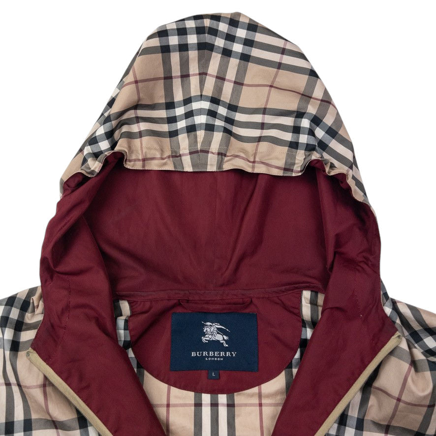 Vintage Burberry Nova Check Packable Jacket Size XL