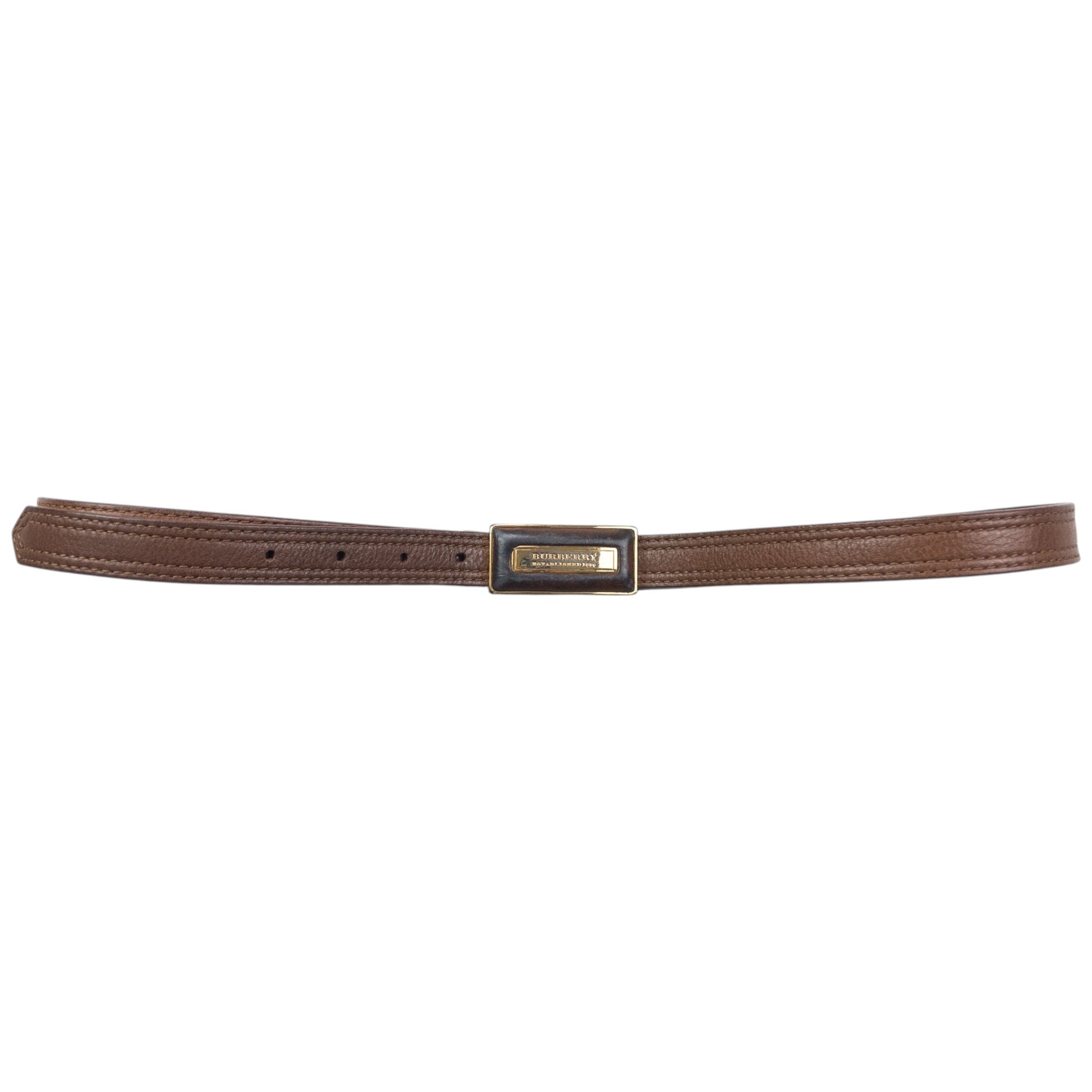 Vintage 2000s Burberry Leather Belt Size W32