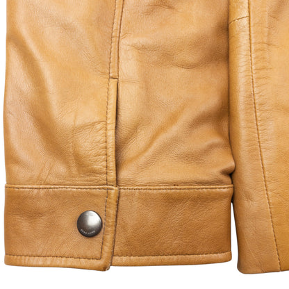Vintage 2000s Hugo Boss Zip Up Lamb Leather Jacket Size L