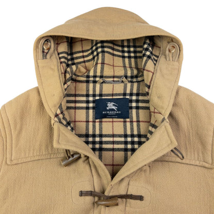Vintage Burberry Nova Check Lined Wool Duffel Coat Jacket Size XL