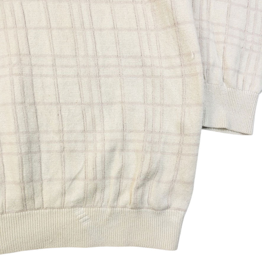 Vintage 2000s Burberry Golf Nova Check Silk Cashmere Jumper Size XXL