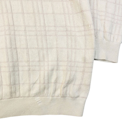 Vintage 2000s Burberry Golf Nova Check Silk Cashmere Jumper Size XXL