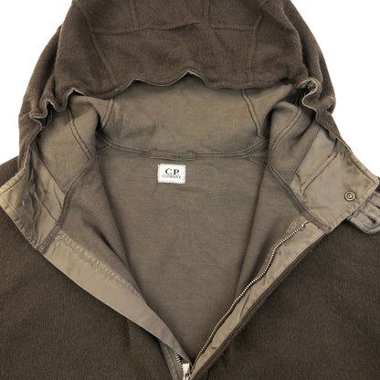 Vintage 2008 CP Company Q Zip Wool Hoodie Size L