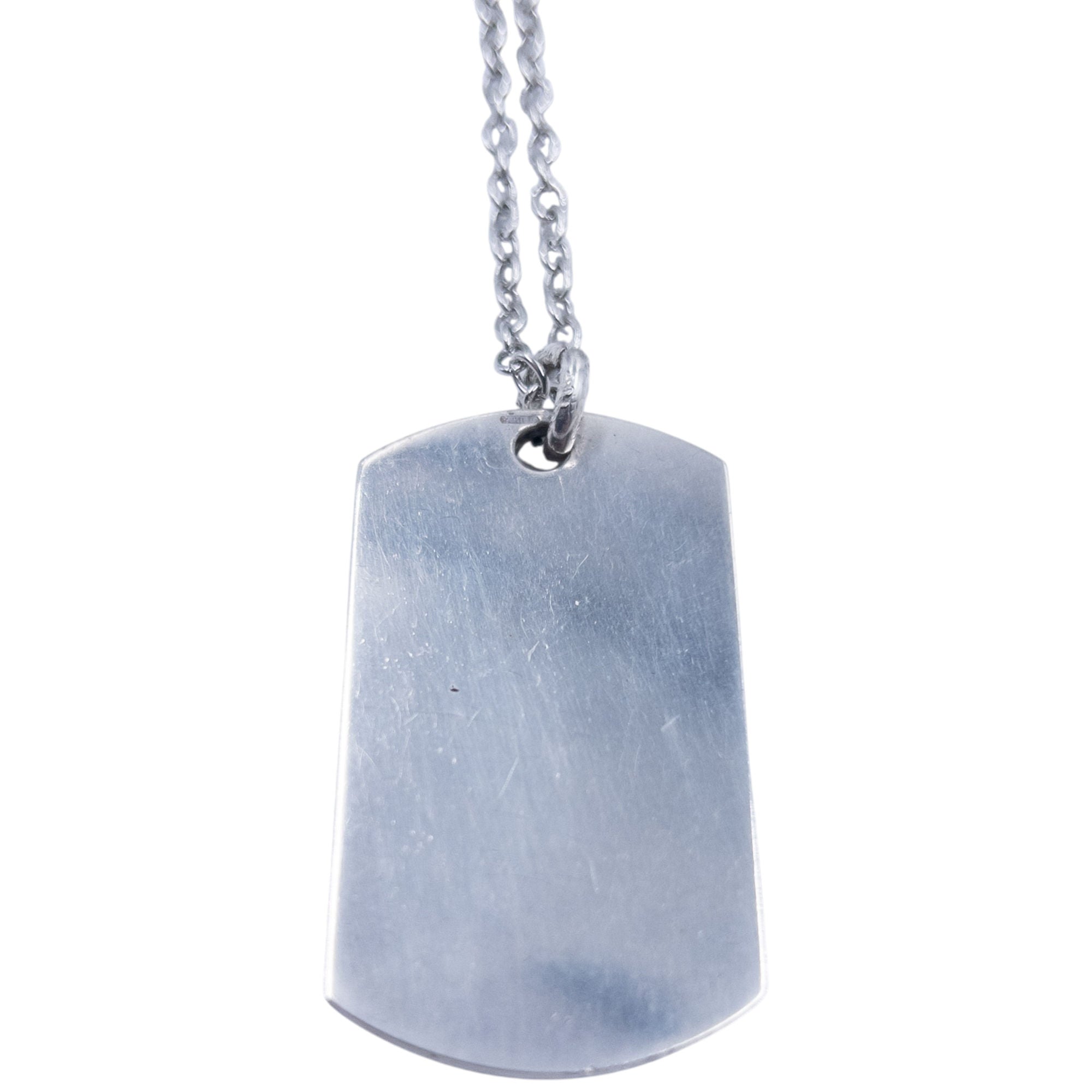 Vintage Gucci Embossed Dog Tag Necklace